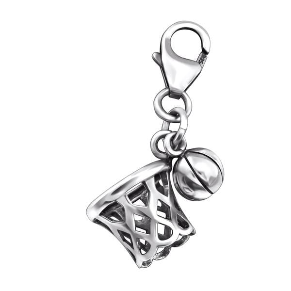 Sterling Silver Basketball Charm