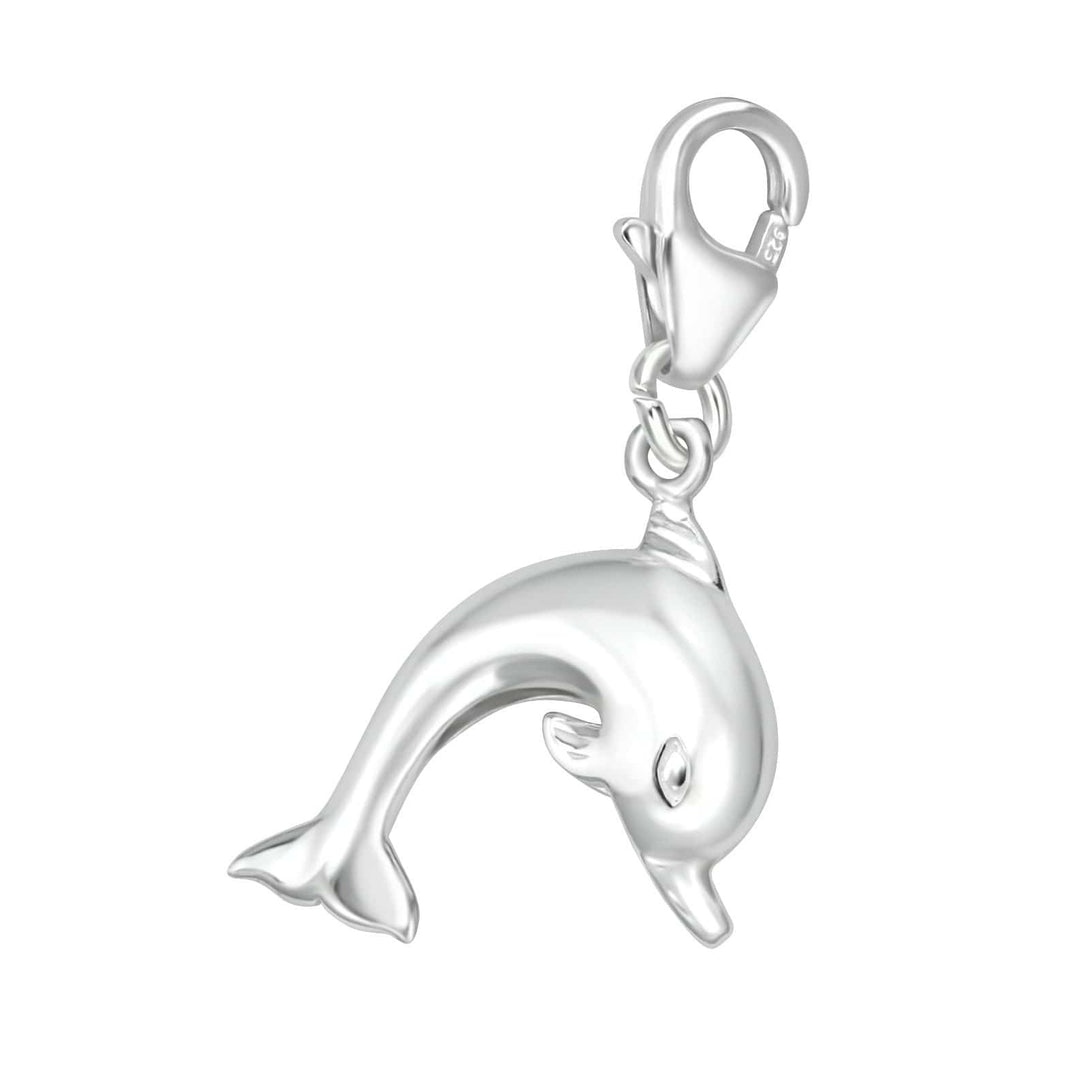 Silver Dolphin Charm With Clip