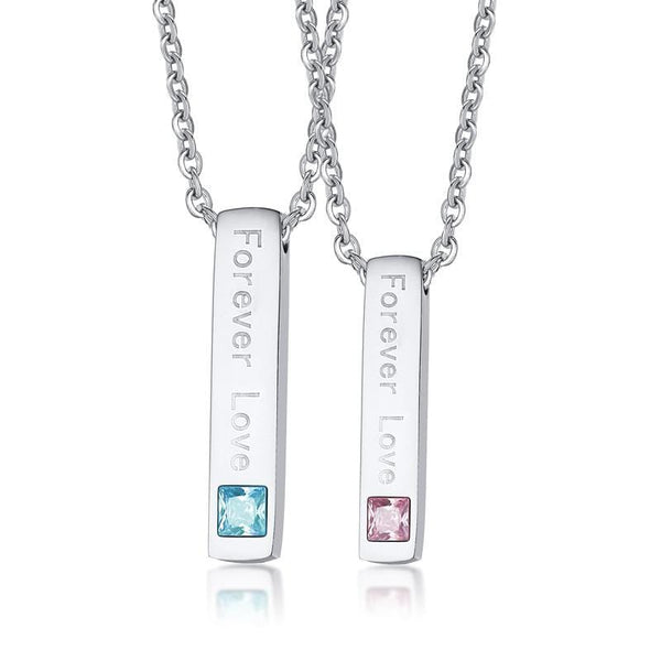 Stainless Steel Forever Love Couple Necklace