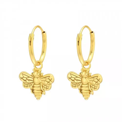 Gold Bee Hanging Earrings