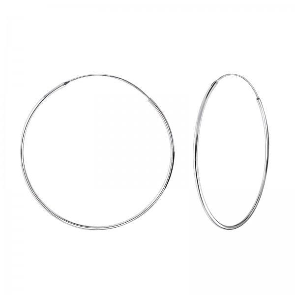 Silver 45mm Hoop Earrings