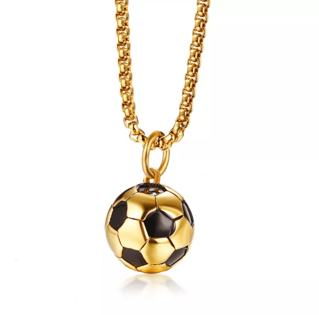 Steel Football Necklace For Men