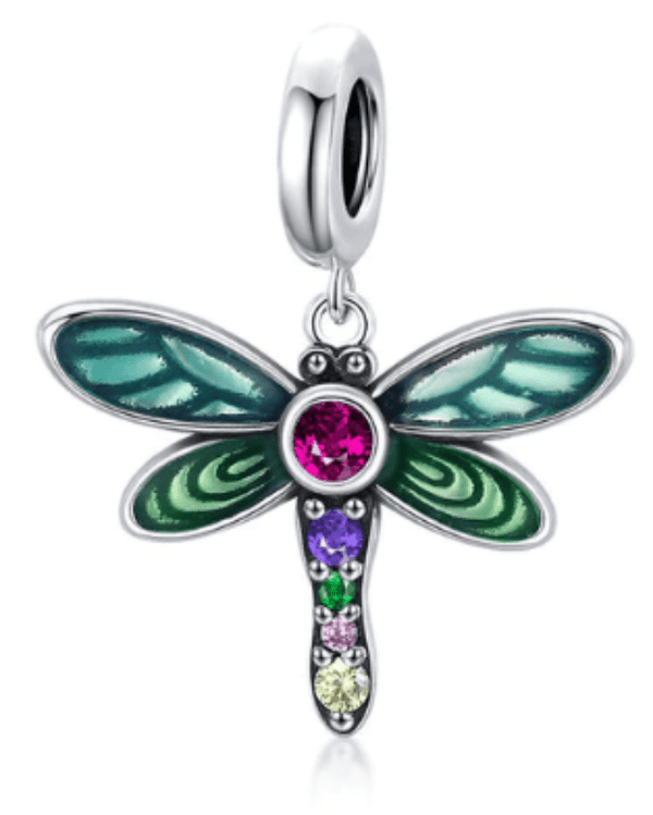 Dragonfly Silver Charm for Bracelets