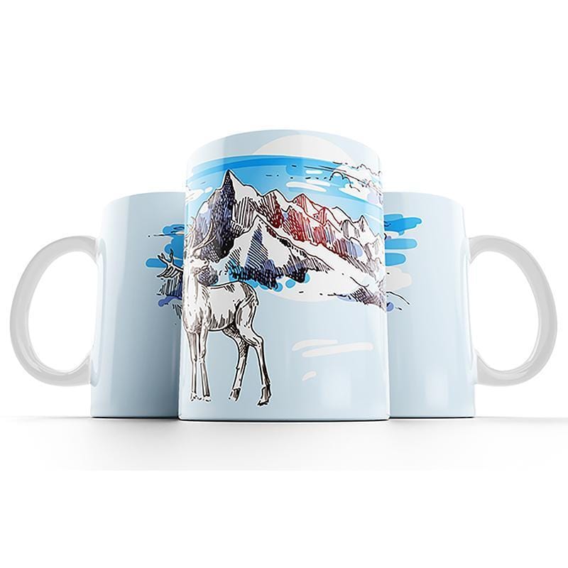 Deer Art Creamic Coffe Mug