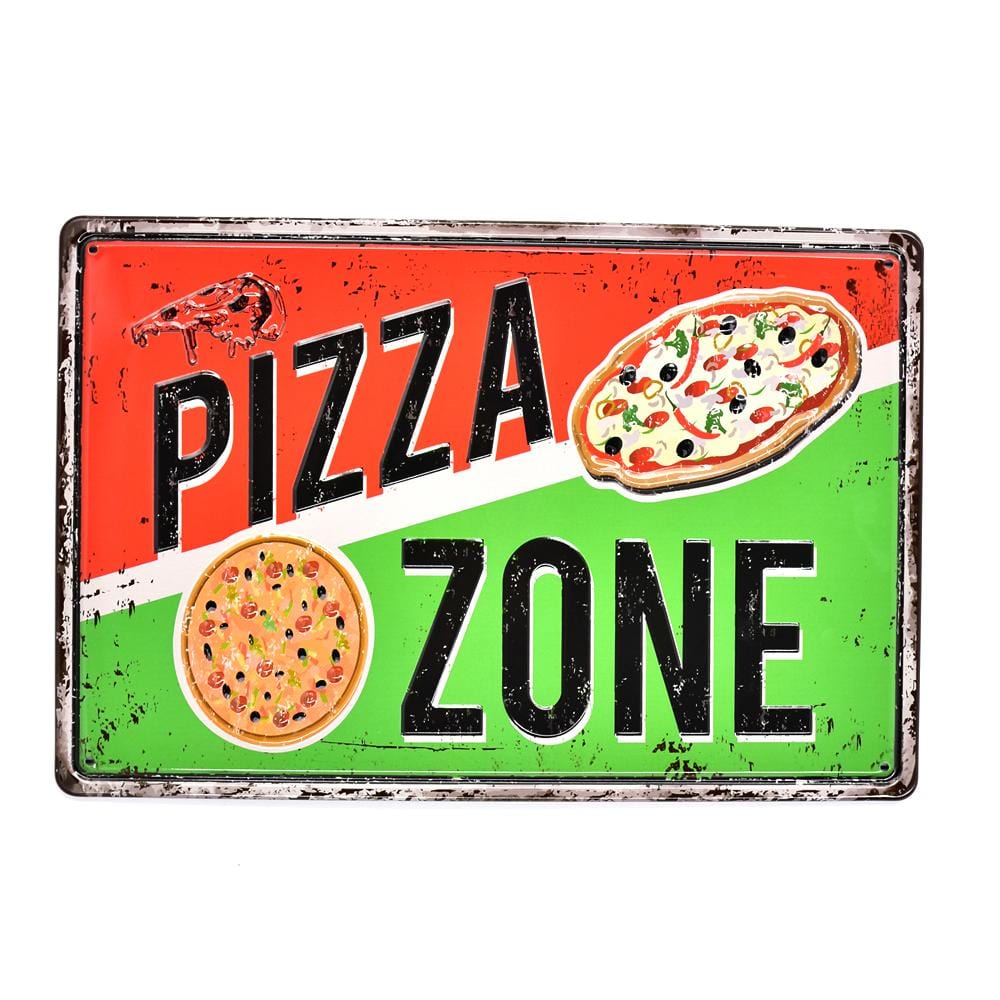 Pizza Zone 3D Embossed Poster