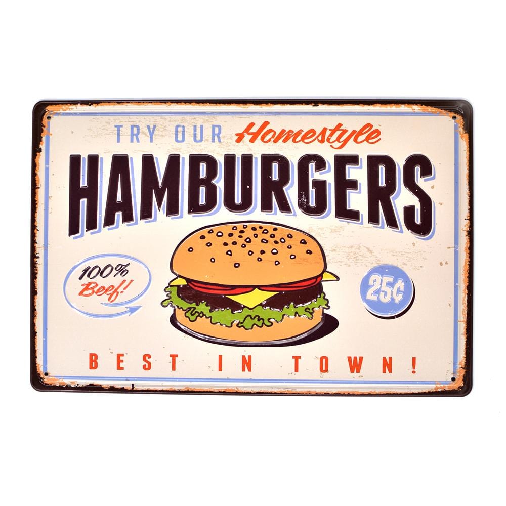 Hamburgers 3D Embossed Poster
