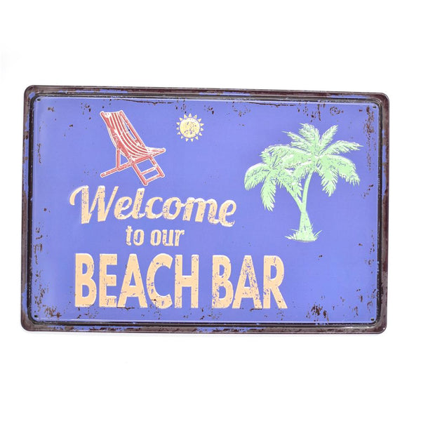Beach Bar 3D Embossed Poster