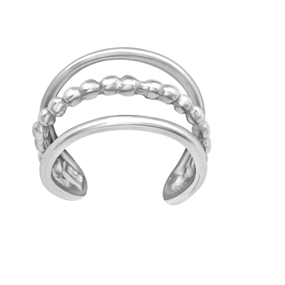 Plain Ear Cuff In Argento Sterling 925 – Gioiello Delicato 5x10 Mm – Senza Foro, Da Indossare Sul Bordo Dell'Orecchio