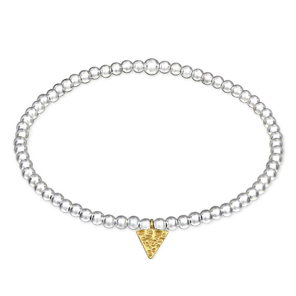 Gold Plated Silver Triangle Bracelet