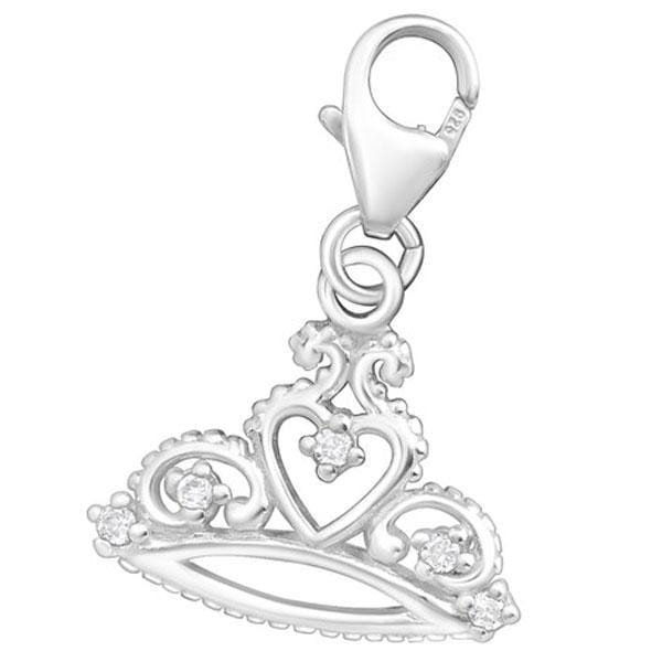 Sterling Silver Crown Clip on Charm