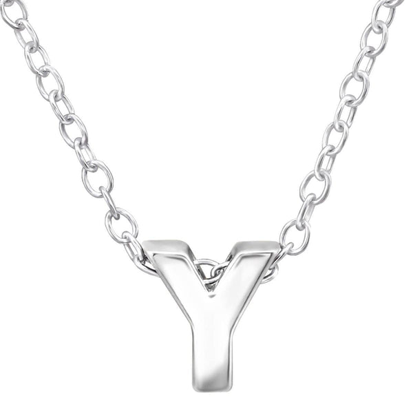 Sterling Silver Letter Y Necklace