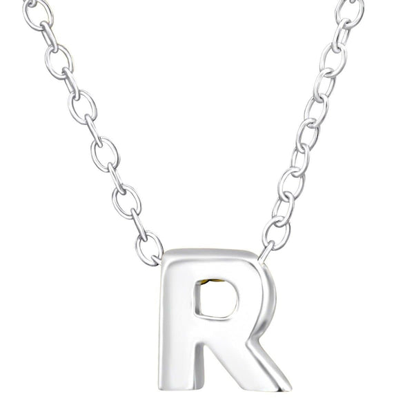 Sterling Silver Letter R Necklace