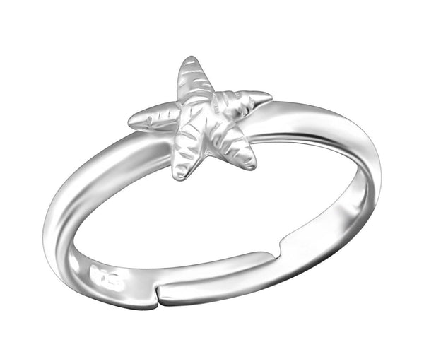 Children's Silver Starfish Ring