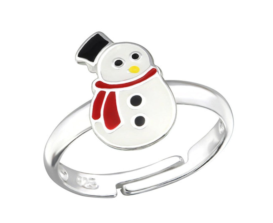 Kids Silver Snowman Ring