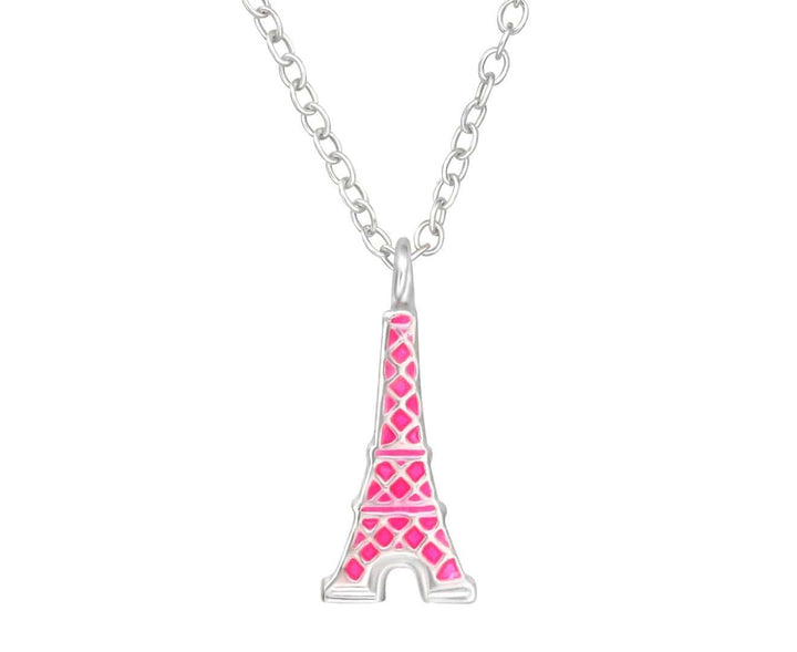 Children's Silver Eiffel Tower Necklace