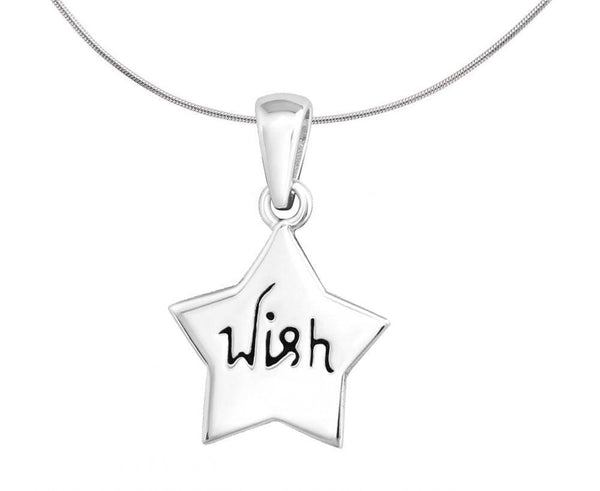 Silver Wish-Upon-A-Star Pendant