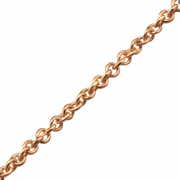 Rose Gold Plated Silver 45 cm Cable Chain