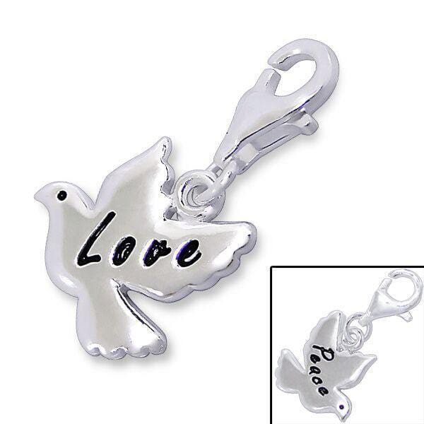 Sterling Silver Bird Clip on Charm