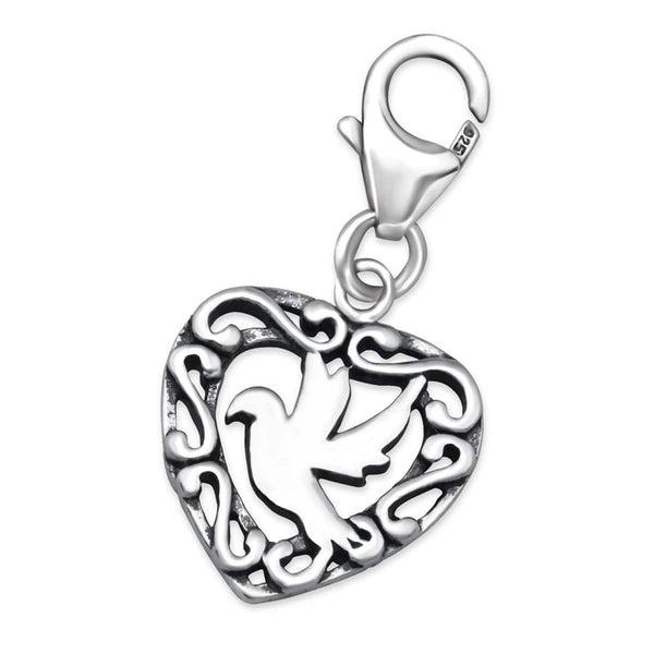 Sterling Silver Bird Clip on Charm