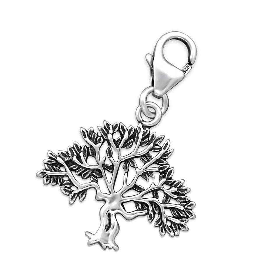 Sterling Silver Tree Clip on Charm