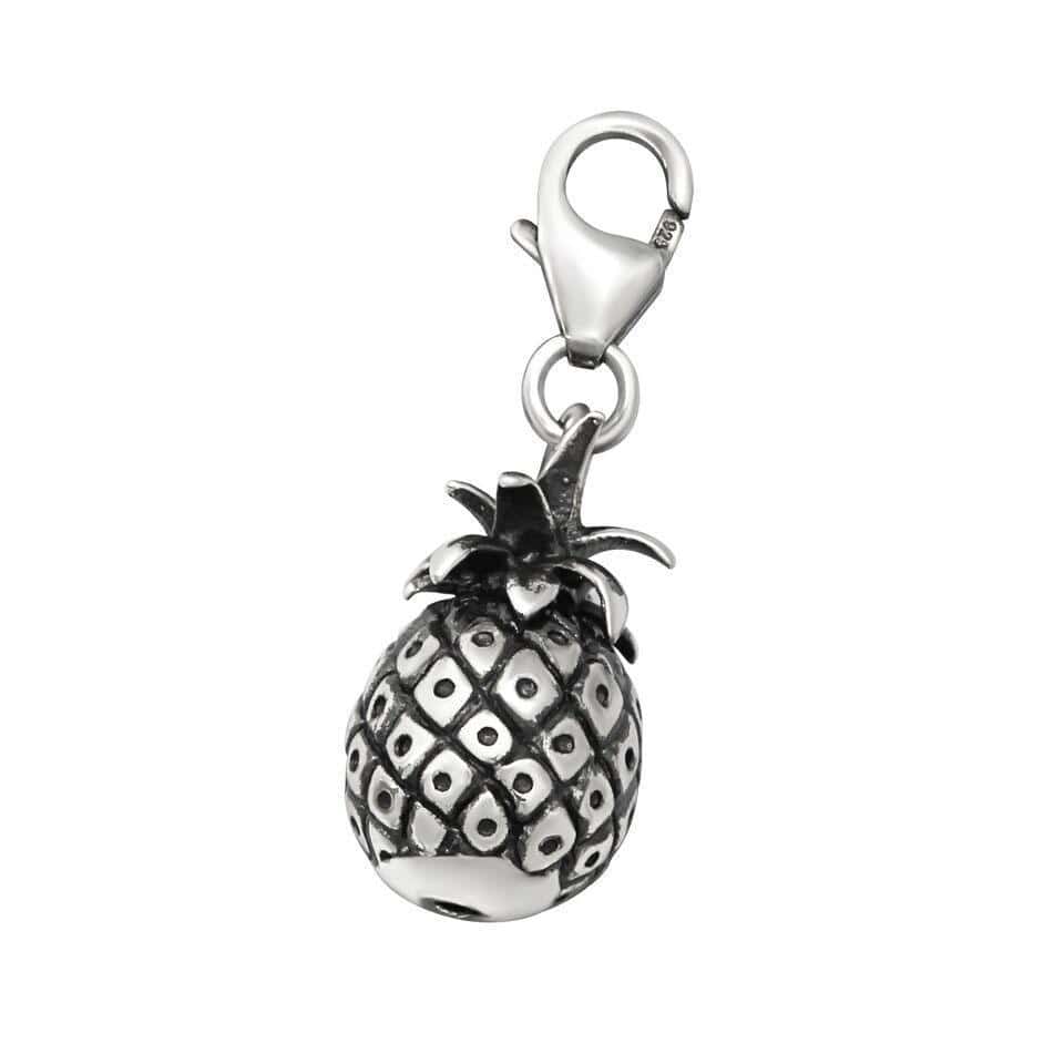 Sterling Silver Pineapple Clip on Charm