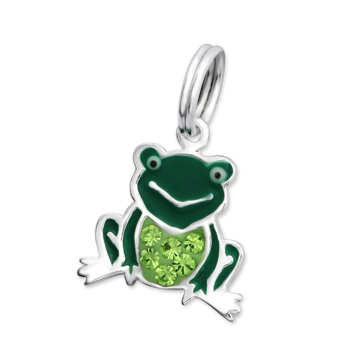 Sterling Silver Frog Charm with Split ring