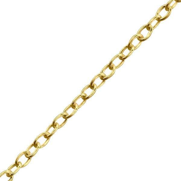 14 K Gold Plated on Sterling Silver59 Cm Cable Chain