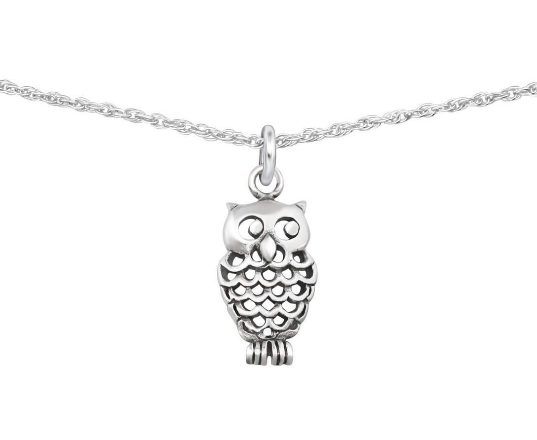 Sterling Silver Owl Choker