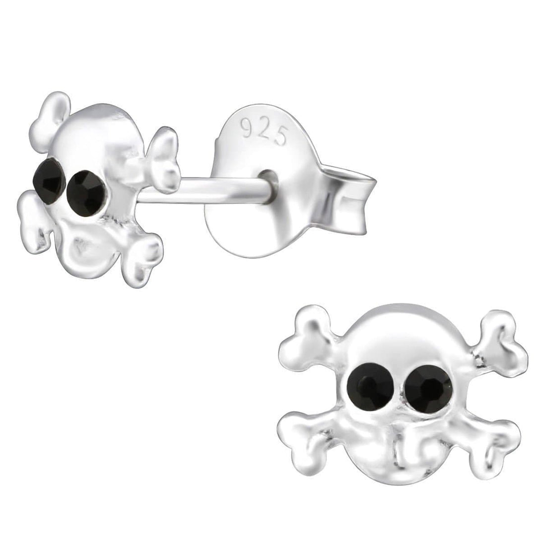 Sterling Silver Kids Skull Stud earrings