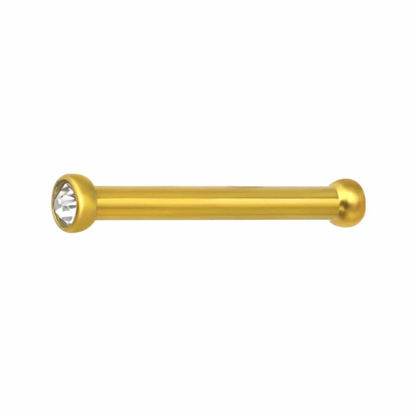 Gold Nose Stud With Ball End