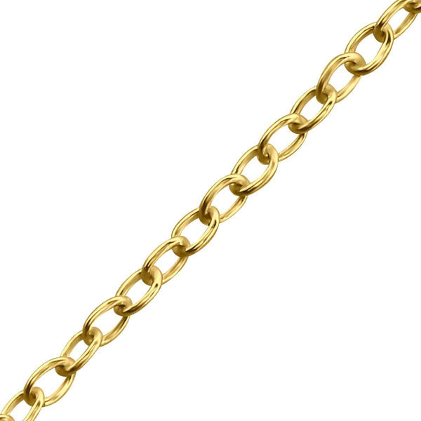 81 CM Gold Plated Sterling Silver Cable Chain