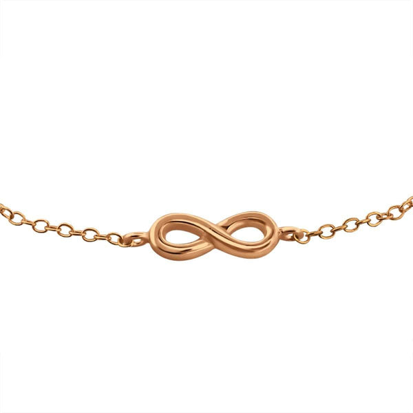 Rose Gold Plated Silver Infinity Bracelet