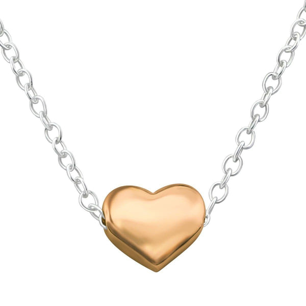 Rose-Gold Plated Heart Necklace