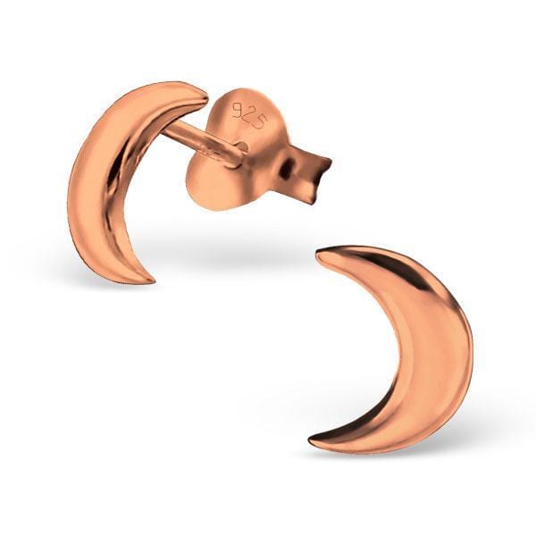 Rose-Gold Crescent Moon Earrings