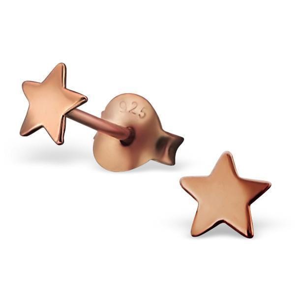 Rose-Gold Star Stud Earrings
