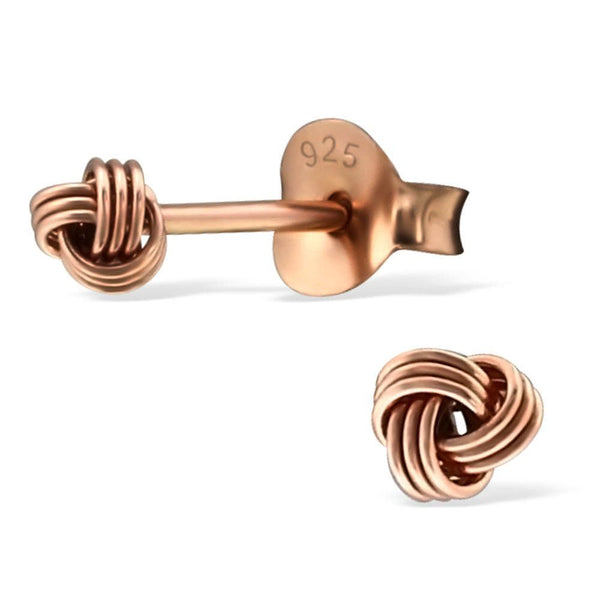 Rose Gold Knot Ear Studs
