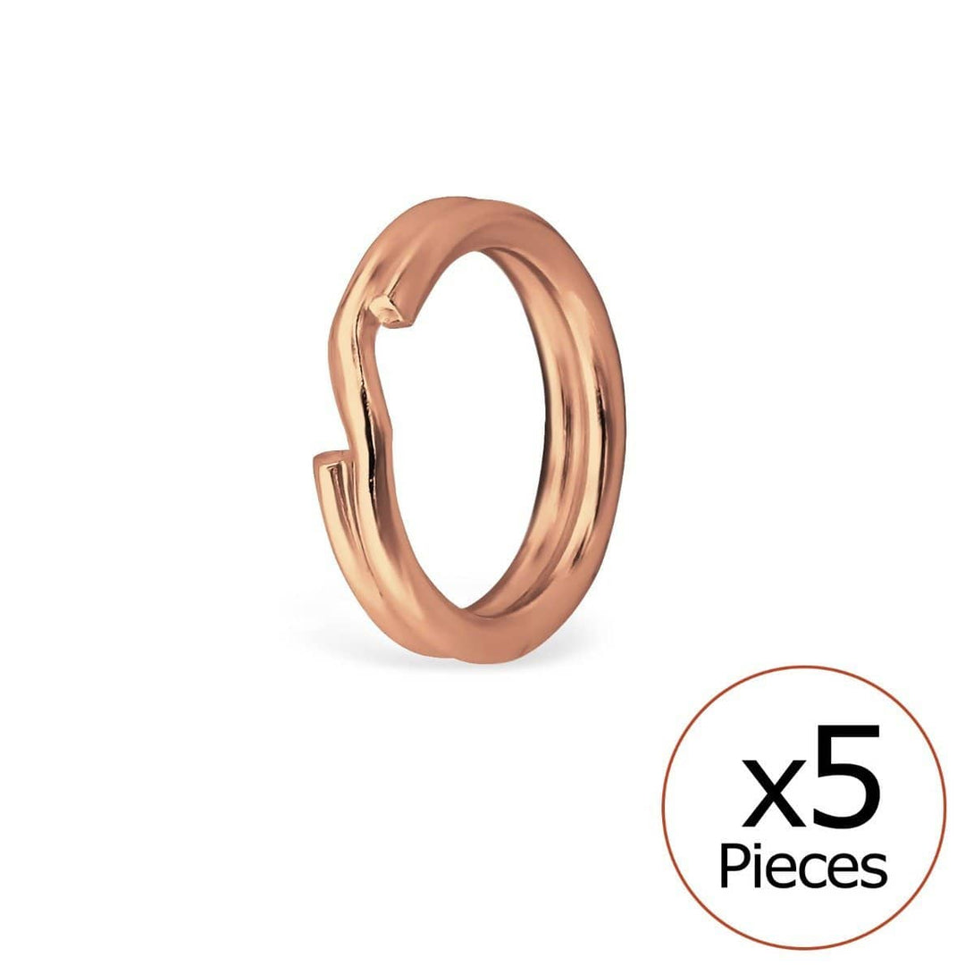 5 X Rose Gold Split Ring