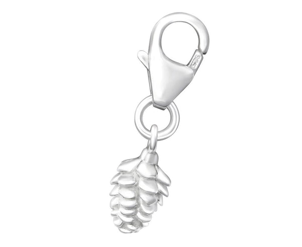 Sterling Silver Acorn Clip on Charm