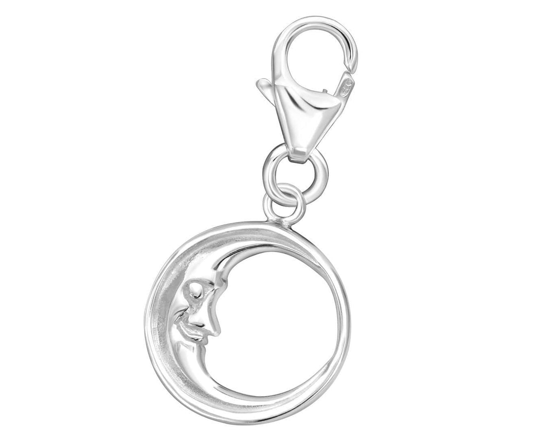 Sterling Silver Moon Clip on Charm
