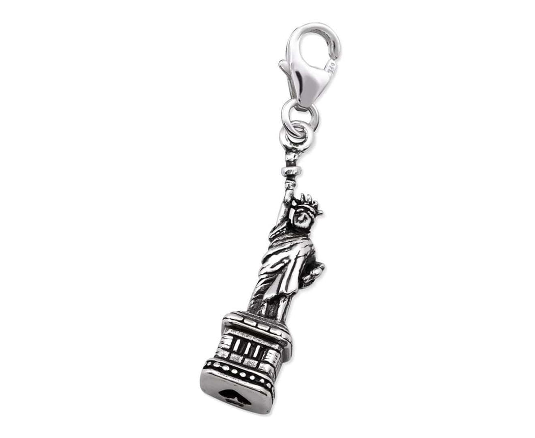 Sterling Silver Statue Of Liberty Clip on Charm