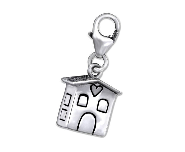 Sterling Silver Home Clip on Charm