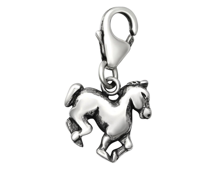 Sterling Silver Horse Clip on Charm
