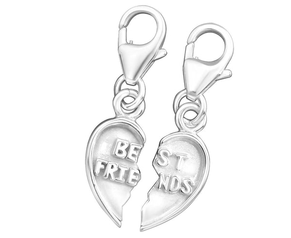Sterling Silver Heart Clip on Charm