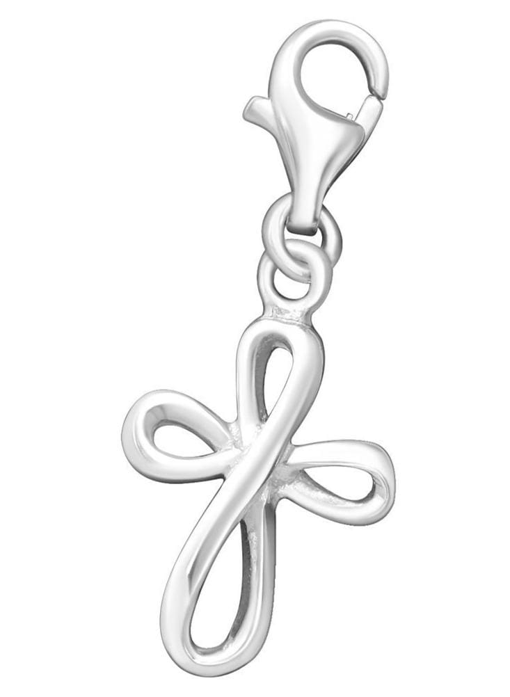 Sterling Silver Cross Charm with Lobster