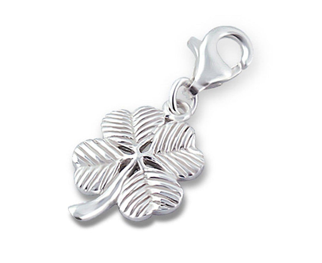 Sterling Silver Lucky Clover Clip on Charm