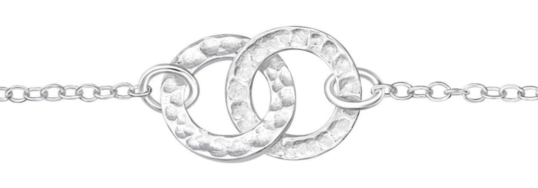 Sterling Silver Circles Link Bracelet