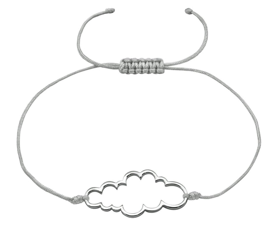 Sterling Silver Cloud Corded Bracelet
