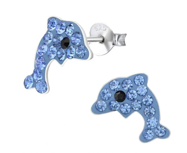 Children's Silver Dolphin Earrings