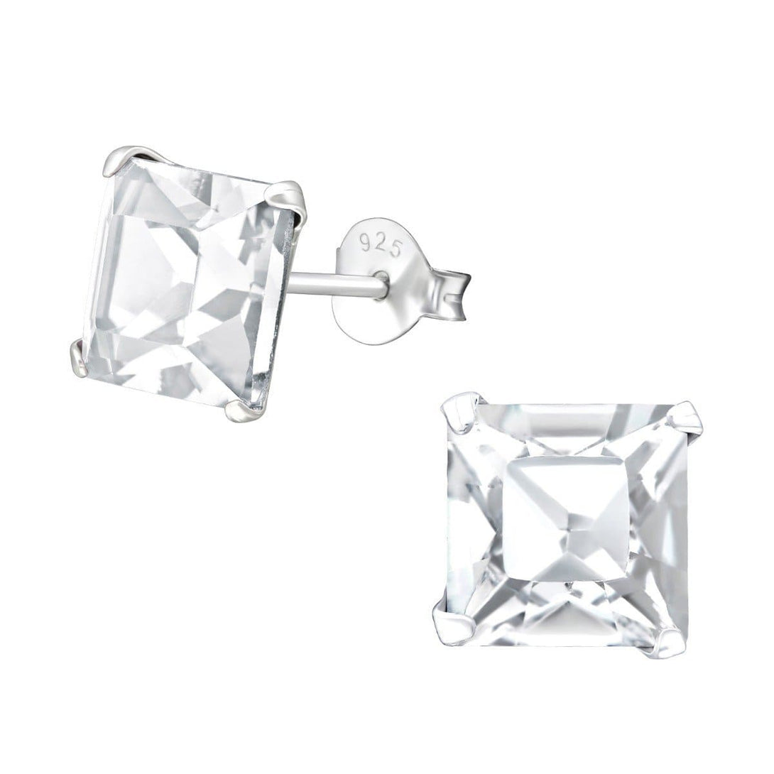 Silver Wedding Crystal Earrings-Unique Crystal