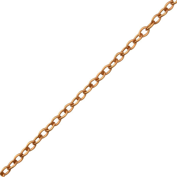 45 cm Rose Gold Plated Sterling Silver Cable Chain